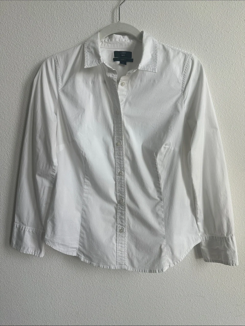 J. Crew White Button-Up Shirt - Classic Slim/Curvy Collection